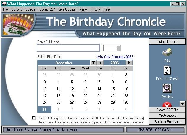 The Birthday Chronicle Screenshot